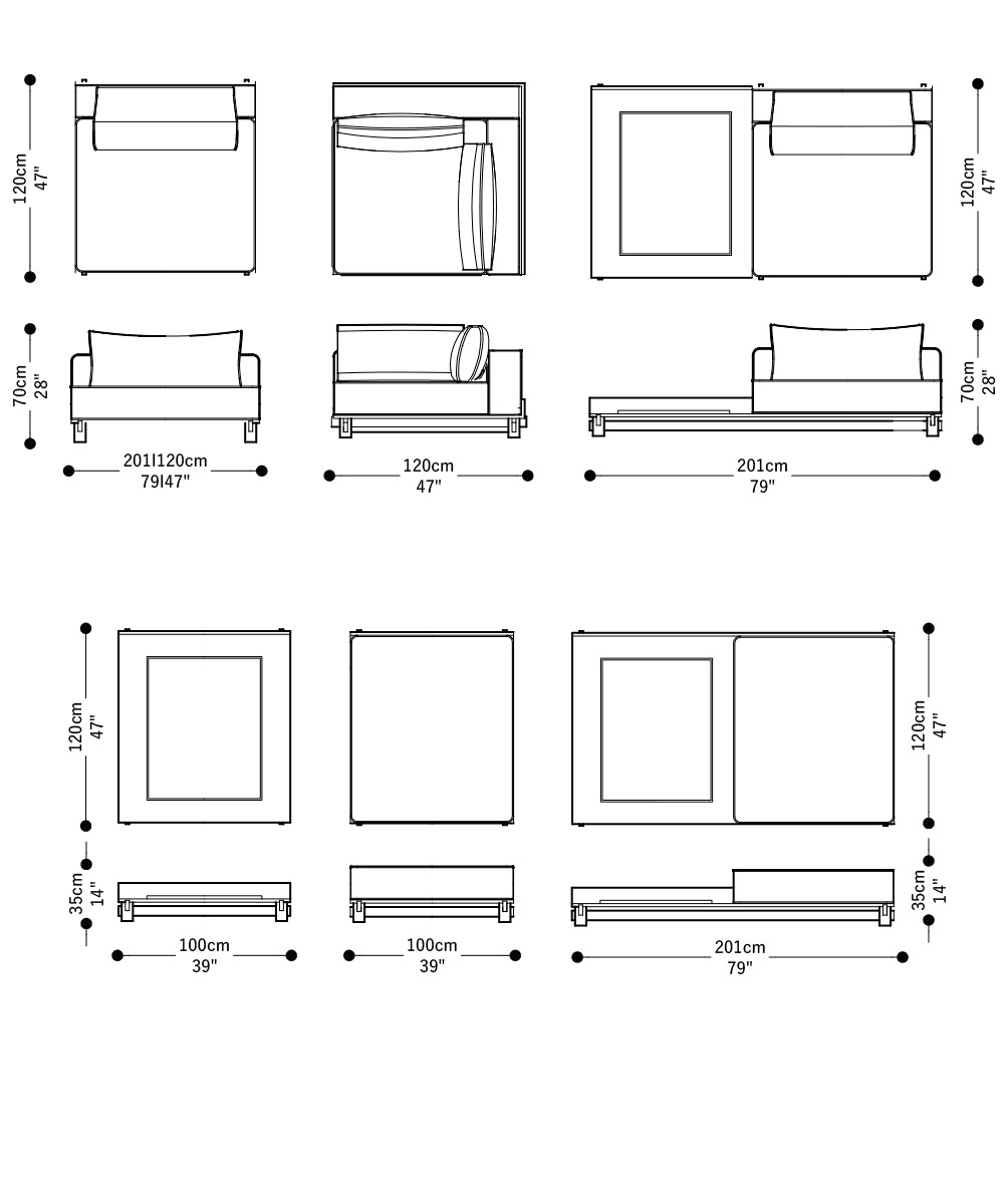 Image of the complete dimensions of the product